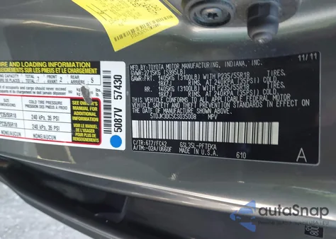 2012 Toyota Sienna Le 7 Passenger from USA, damaged, VIN 5TDJK3DC5CS035008